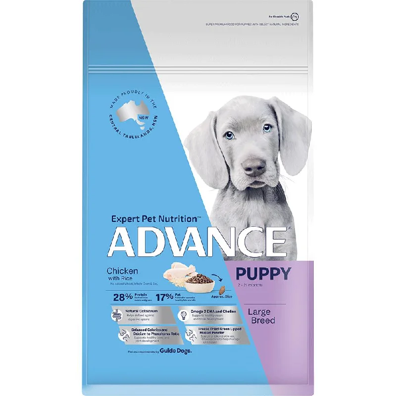 Advance Chicken and Rice Large Breed Puppy Dry Food 3kg