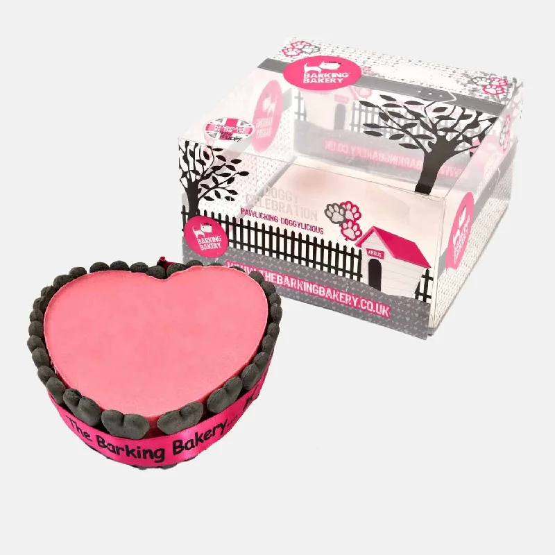 Barking Bakery Pink Heart Yoghurt Topped Pawty Cake