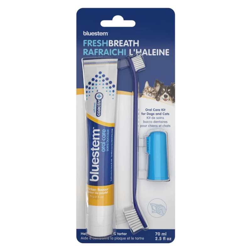 Oral Care Kit For Dogs & Cats - FRESH BREATH - Chicken Flavor - 70 mL