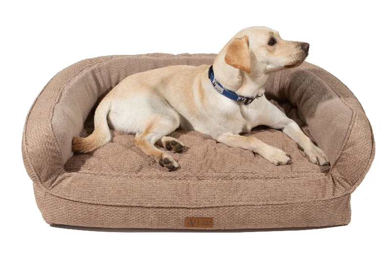 EZ-Wash Tweed Shearling Memory Foam Dog Bed