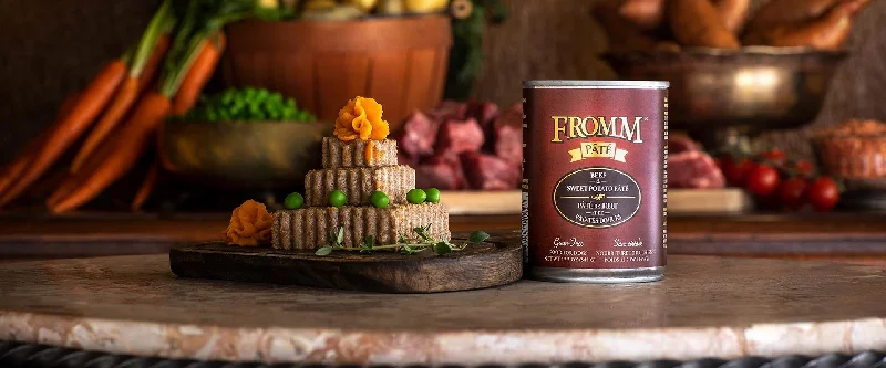 Fromm Gold Grain Free Beef and Sweet Potato Pate Canned Dog Food 12 oz.