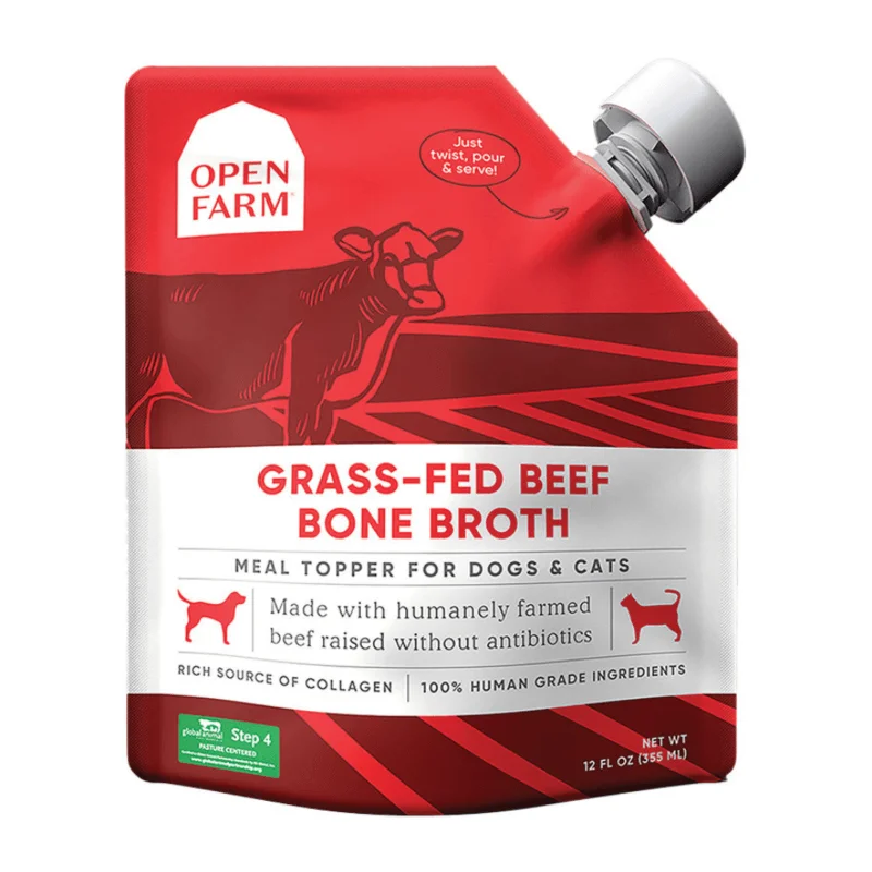 Food Topper For Dogs & Cats, Grass-Fed Beef Bone Broth