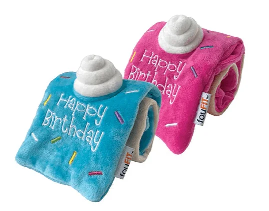 Hide 'n Seek Birthday Roll Cake Dog Toy from FouFou Brands