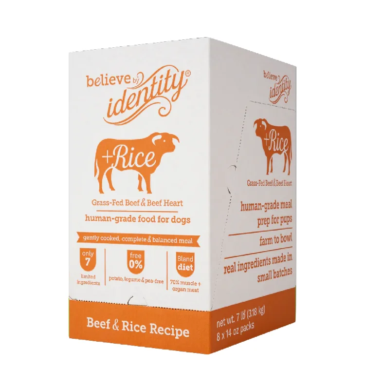 Identity 'Believe' Beef & Rice Gently Cooked Frozen Recipe