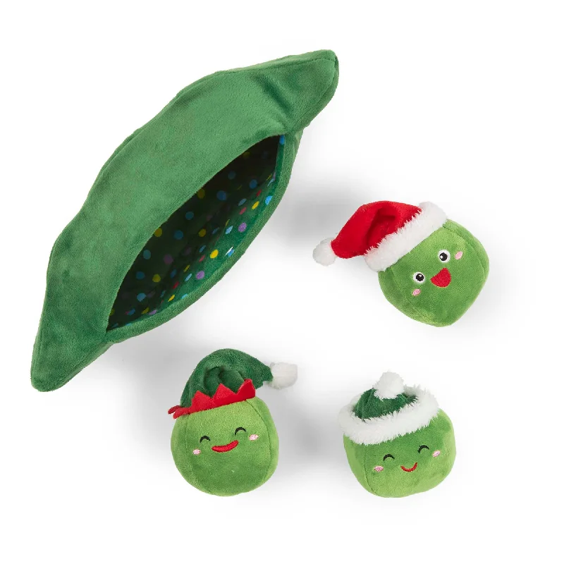 Kazoo Christmas Peas in a Pod Dog Toy