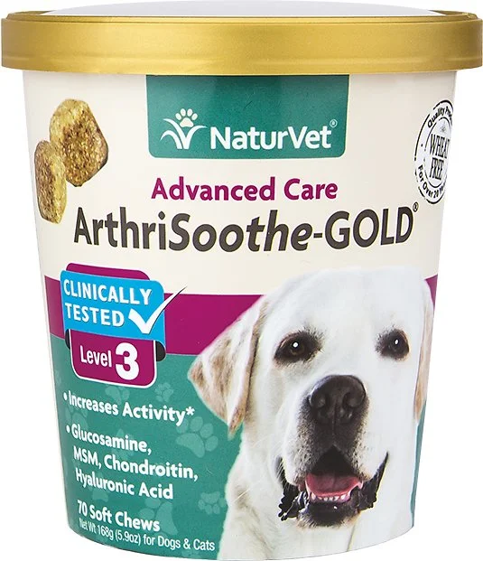 NaturVet ArthriSoothe Gold Level 3 Dog & Cat Soft Chews