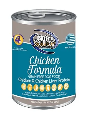 Nutri Source GF Chicken Canned Dog Food 13 oz.