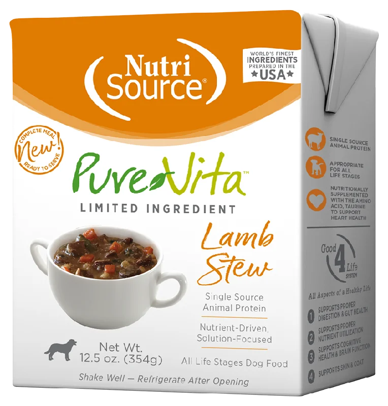 NutriSource® PureVita Lamb Stew Limited Ingredient Wet Dog Food