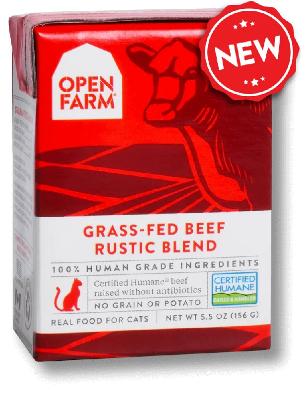 Open Farm Grain Free Grass Fed Beef Recipe Rustic Blend Wet Cat Food