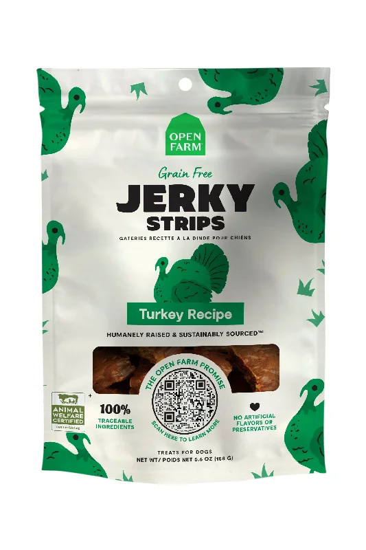 Open Farm Turkey Jerky Strips Dog Treats