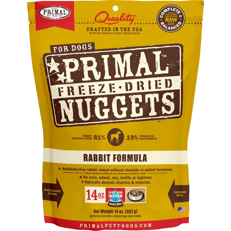 Primal Canine Freeze-Dried Nuggets - Rabbit Formula