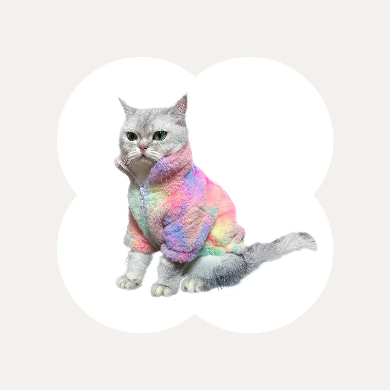 Rainbow Series Tie-Dye Cat Clothes