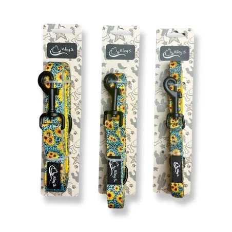 RILEY S. DOG LEASH- WILD SUNFLOWER