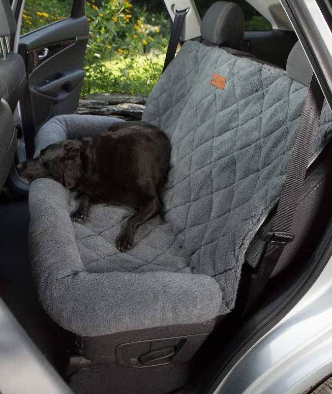 Shearling Back Seat Protector with Headrest