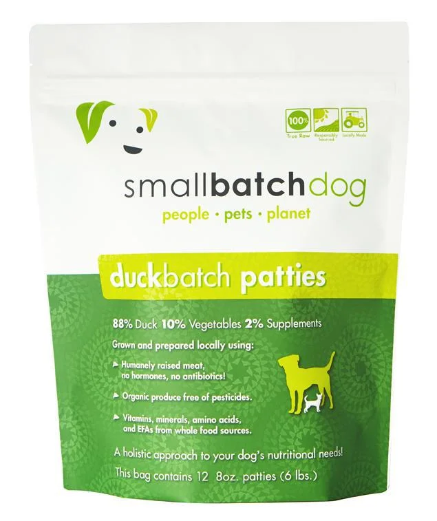 Small Batch Duck Frozen Raw Dog Food, Patties