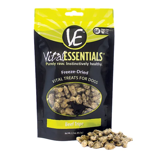 Vital Essentials Freeze Dried Beef Tripe Treats for Dogs