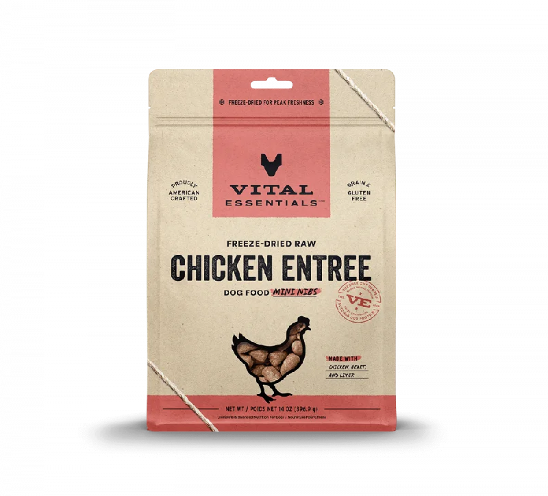 Vital Essentials Freeze Dried Grain Free Chicken Mini Nibs Entree for Dogs Food