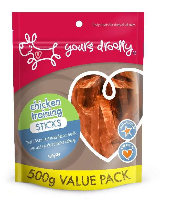 Yours Droolly Chicken Training Sticks Dog Treats 500g