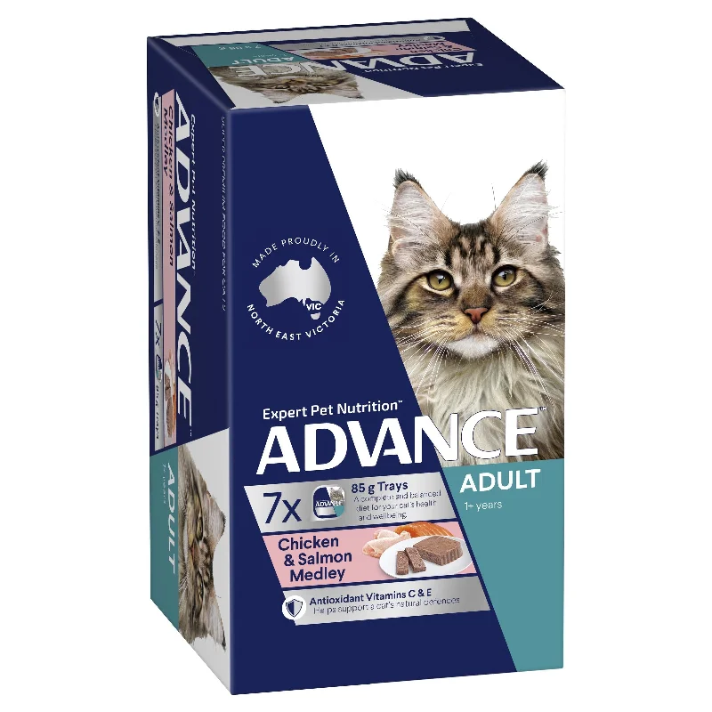 Advance Chicken and Salmon Medley Adult Cat Wet Food 85g x 7