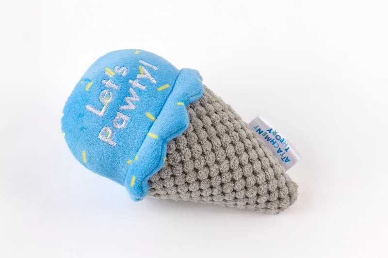 Attachment Theory Plush Let's Pawty! Ice Cream Cone Toy for Dogs