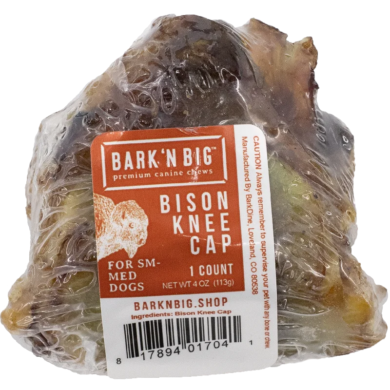 BarkNBig USA Bison Knee cap Dog Treat