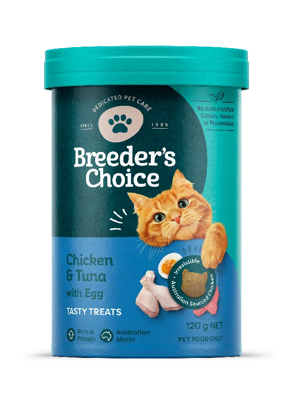 Breeder's Choice Cat Treats Chicken Tuna & Egg 120g