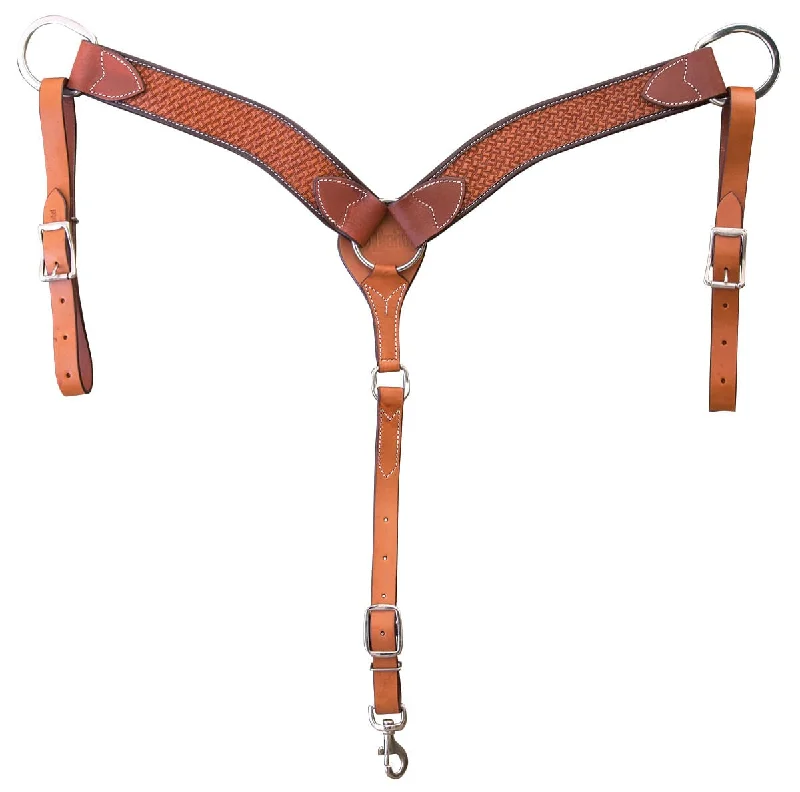 Cashel Chestnut Basket Stamp Breast Collar