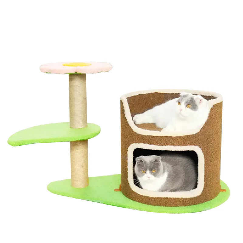 Cat Tree Wood Tower