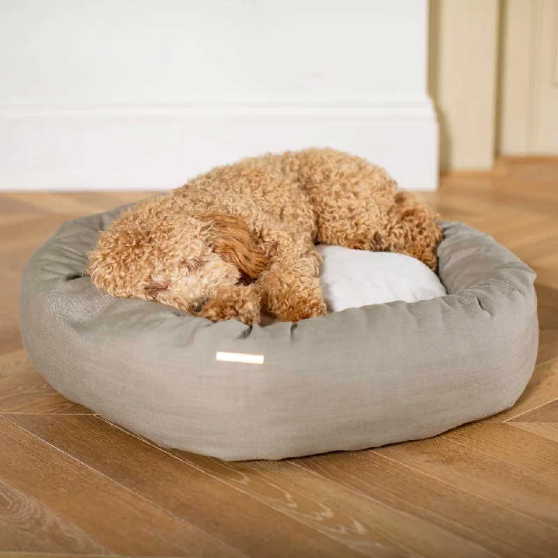 Donut Bed in Savanna Stone by Lords & Labradors