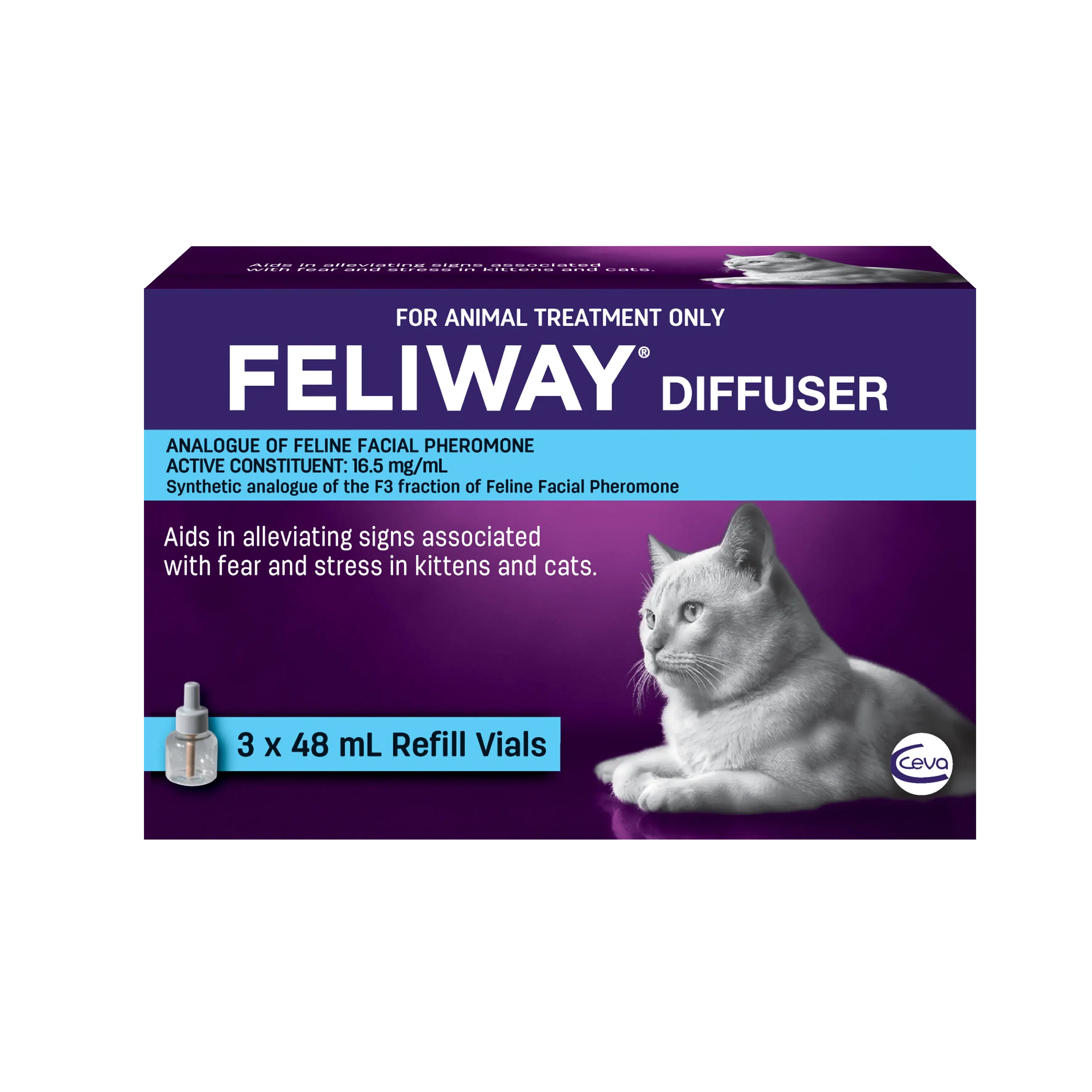 Feliway Pheromone Diffuser Refill for Cats 48ml 3 Pack