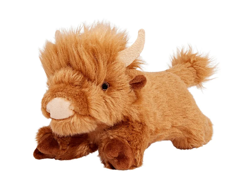 Fluff & Tuff Shaggy Cow Plush Dog Toy