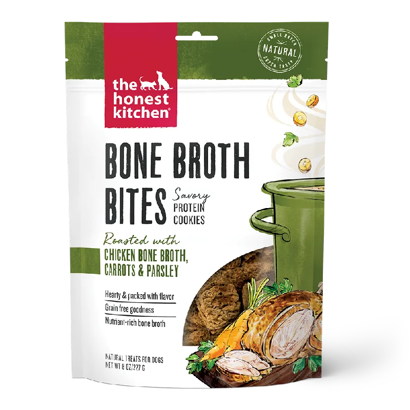 The Honest Kitchen Bone Broth Bites Chicken Bone Broth & Carrot Dog Treats, 8oz