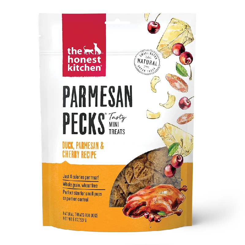 The Honest Kitchen Parmesan Pecks Duck & Cherry Recipe Dog Treat, 8oz