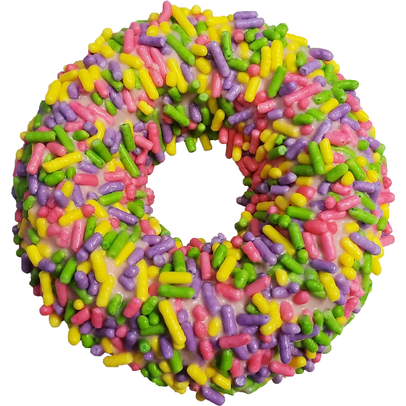 K9 Granola Factory Donut Shop Gourmet Donut For Dogs, Pink with Jimmies