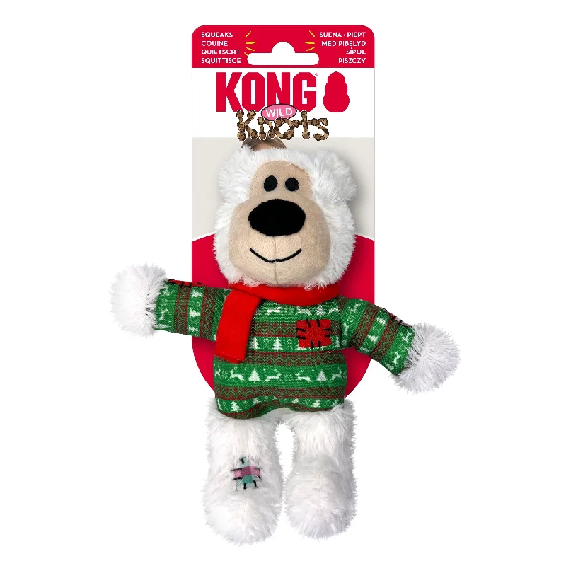 KONG Christmas Wild Knots Bear Assorted Small to Medium Dog Toy