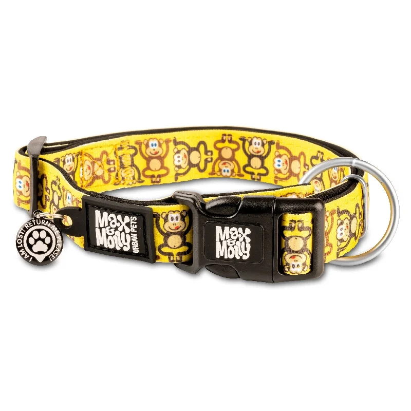 Max & Molly Monkey Maniac Smart ID Dog Collar Small