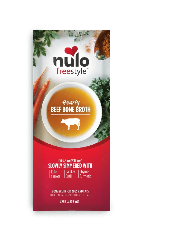 Nulo Freestyle Grass-Fed Beef Bone Broth Dog & Cat Food Topper Pouch