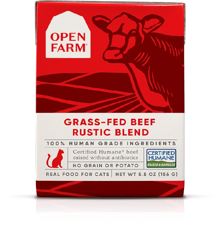 Open Farm Grain Free Grass Fed Beef Recipe Rustic Blend Wet Cat Food