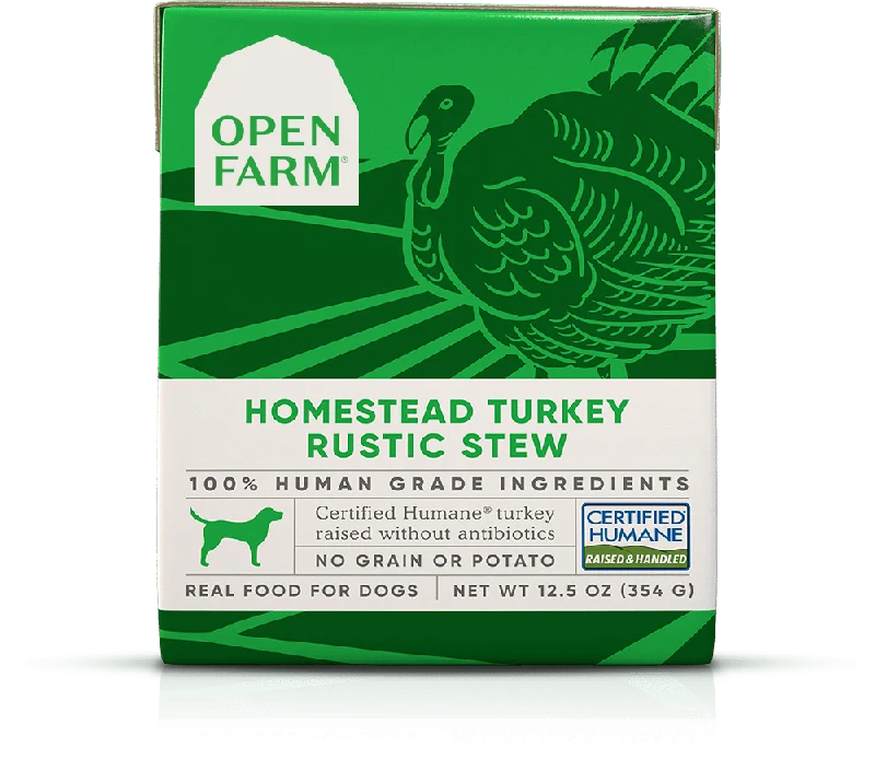 Open Farm Grain Free Homestead Turkey Recipe Rustic Stew Wet Dog Food