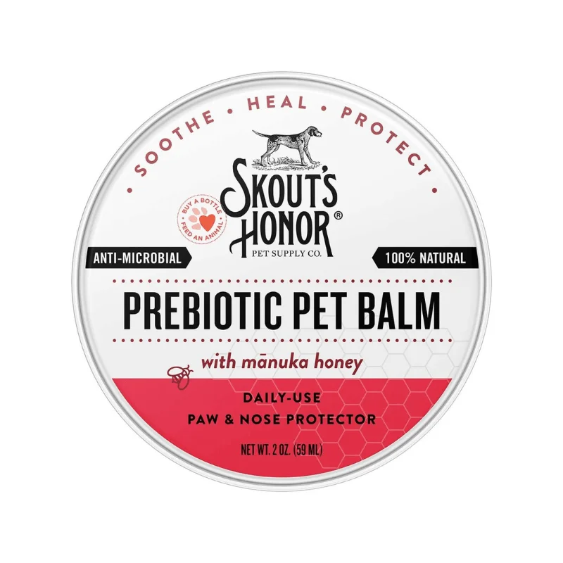 Prebiotic Paw & Nose Balm with Manuka Honey For Dogs & Cats - 2 oz