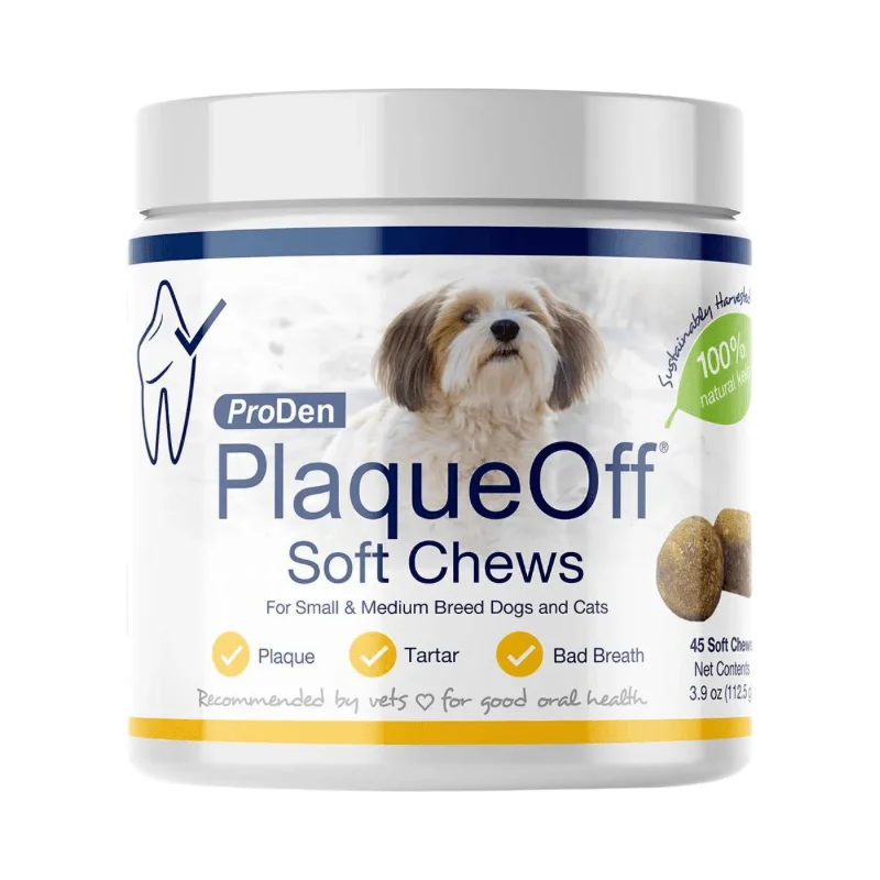 Dog & Cat Dental Care - PlaqueOff Soft Chews For Small & Medium Breed Dogs and Cats