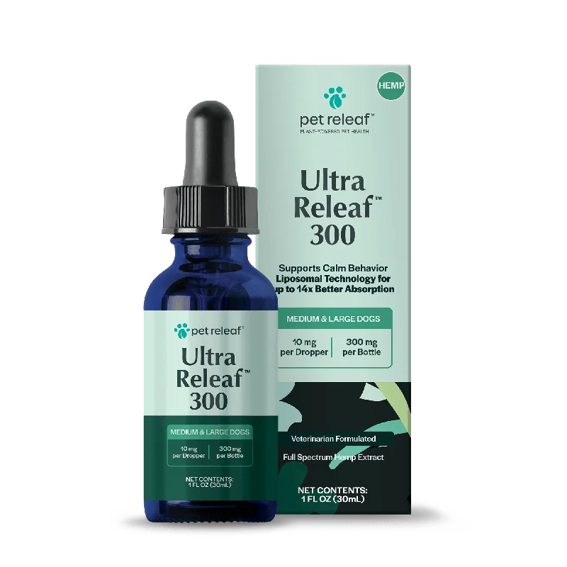 Pet Releaf Ultra Releaf Hemp Oil 300 For Medium & Large Dogs