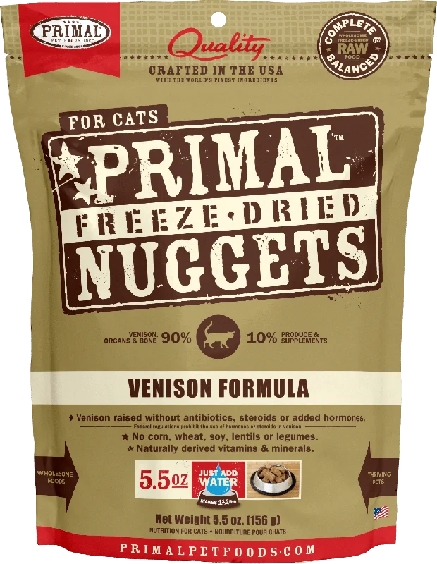 Primal Freeze Dried Nuggets Venison Formula Complete Diet for Cats