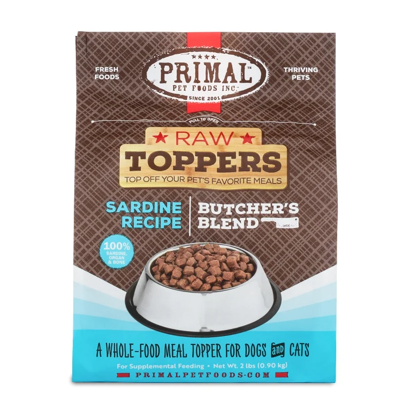 Primal Sardine Butcher's Blend Raw Frozen Topper