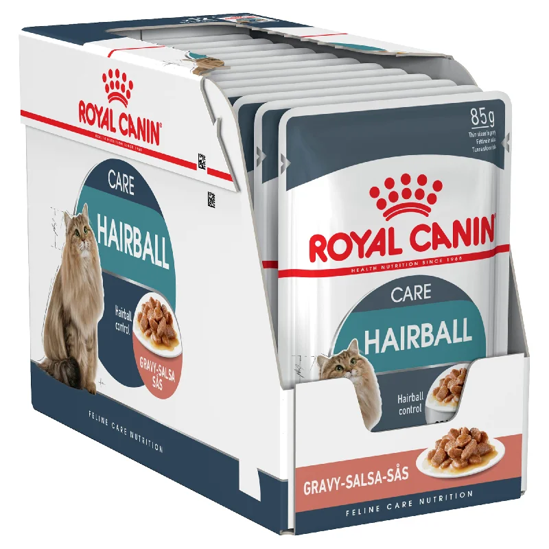 Royal Canin Hairball Care With Gravy Adult Wet Cat Food Pouches 85g x 12