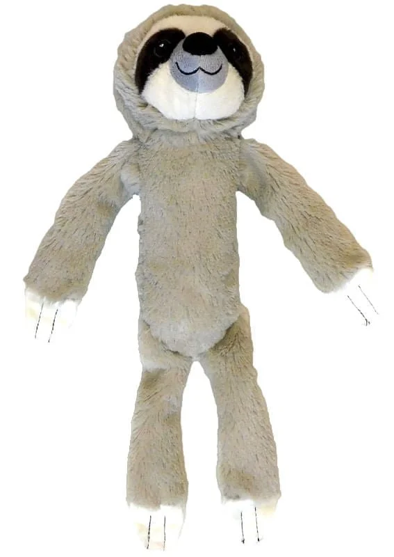 Shake & Squeak Plush Sloth Dog Toy, Assorted