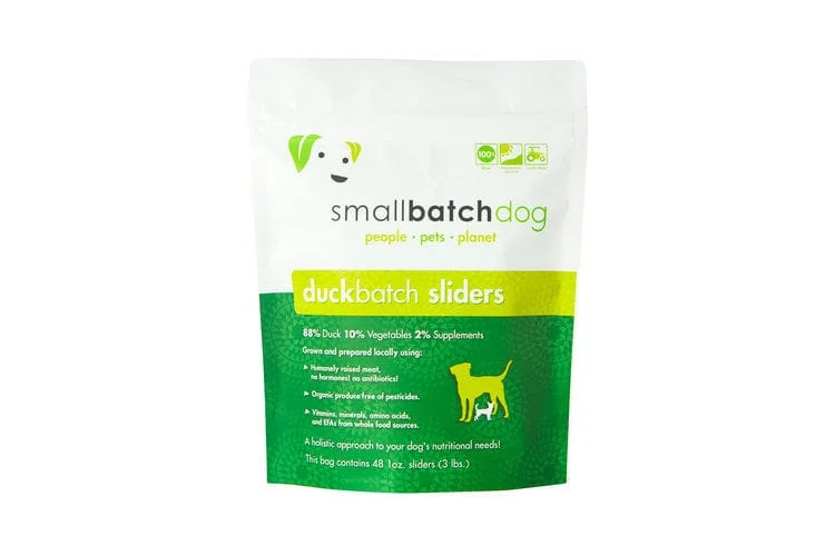 SmallBatch Raw Frozen Duck Sliders for Dogs