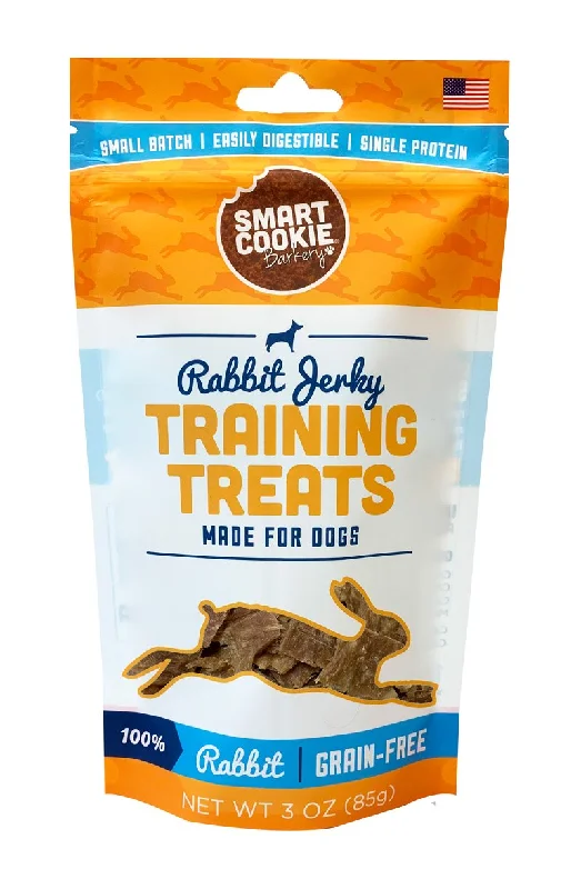 Smart Cookie Barkery Rabbit Jerky Training Treats For Dogs, 3oz