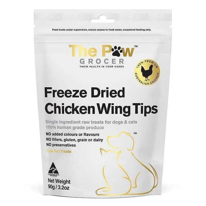 The Paw Grocer Freeze Dried Chicken Wing Tips Dog and Cat Treats 90g