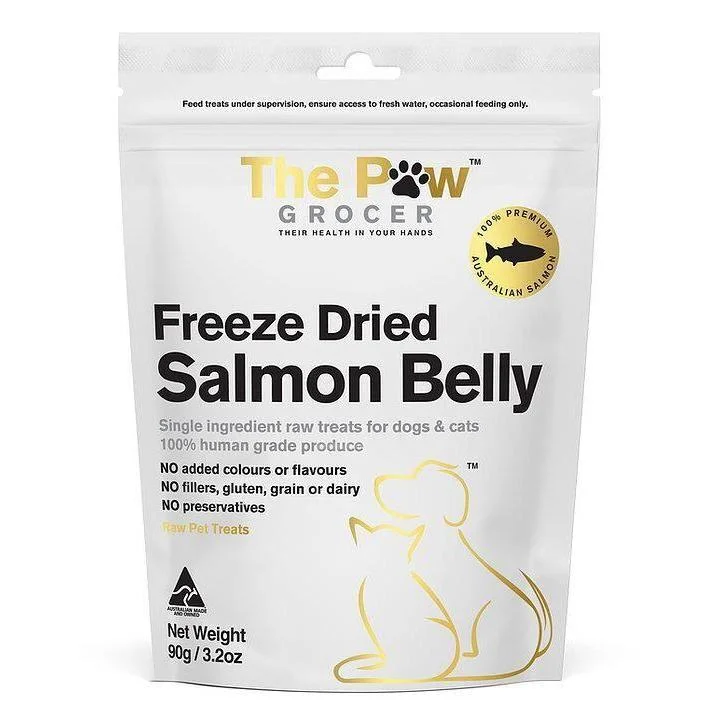 The Paw Grocer Freeze Dried Salmon Belly Dog and Cat Treats 90g